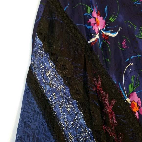 FRANCESCA Rose Maxi Skirt Mix Print Panels Boho Festival Size L - EUC! - Picture 3 of 15